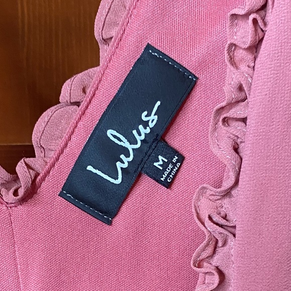 NWT, Juliette Mauve Ruffled High-Low Wrap Dress, Size Medium - Picture 2 of 5